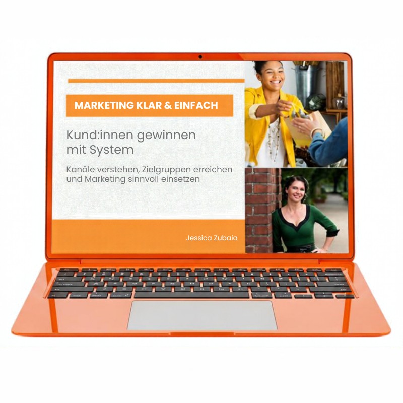 Laptop mit Präsentationsfolie